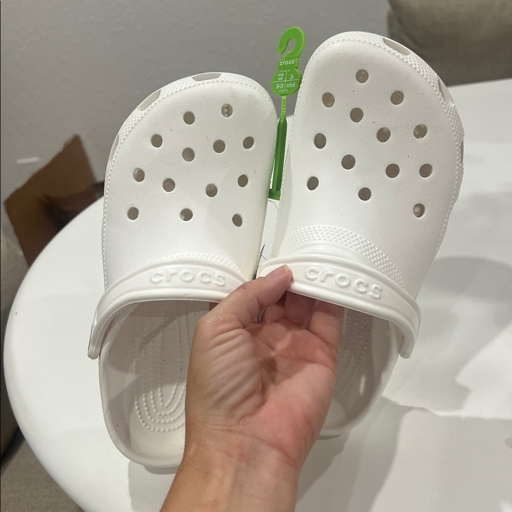 CROCS White Ventilated Clogs